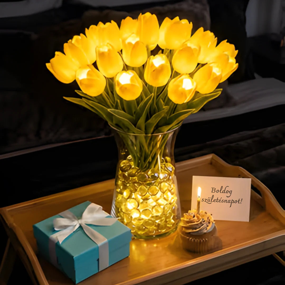 Örök Tulipán – LED Virágcsokor